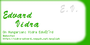edvard vidra business card